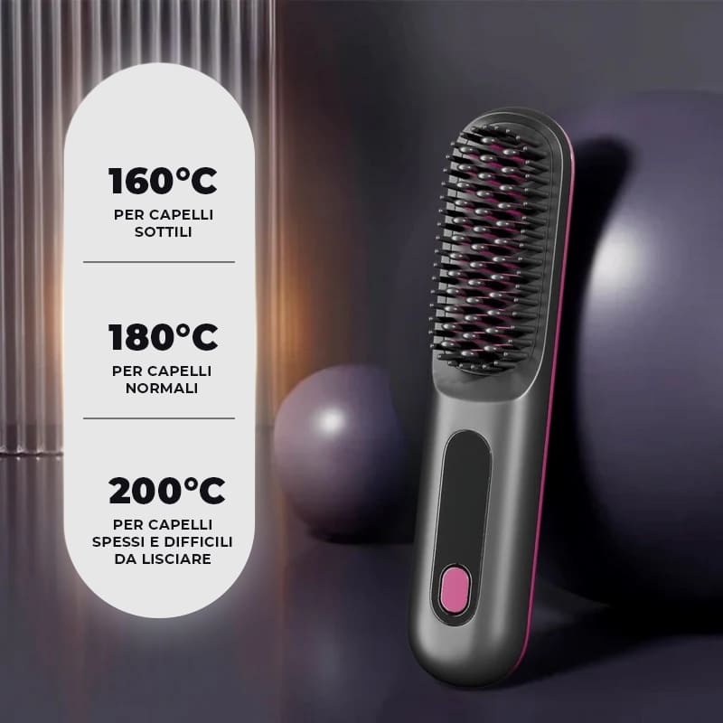 Spazzola Lisciante Portatile Senza Fili DermyLab PRO
