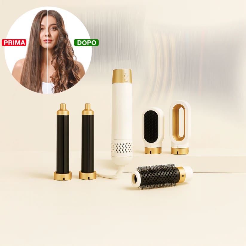 DermyLab Kit 5 in 1 - Asciuga, Liscia, Arriccia, Volumizza, Modella