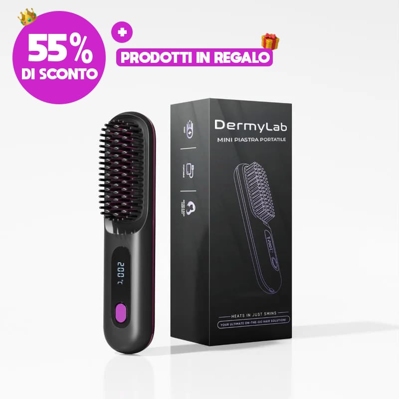 Spazzola Lisciante Portatile Senza Fili DermyLab PRO