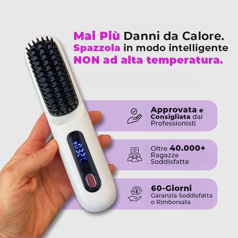 Spazzola Lisciante Portatile Senza Fili DermyLab PRO