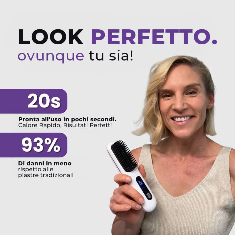 Spazzola Lisciante Portatile Senza Fili DermyLab PRO