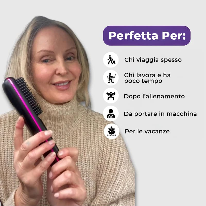 Spazzola Lisciante Portatile Senza Fili DermyLab PRO