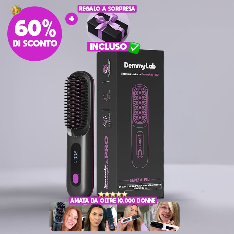 Spazzola Lisciante Portatile Senza Fili DermyLab PRO